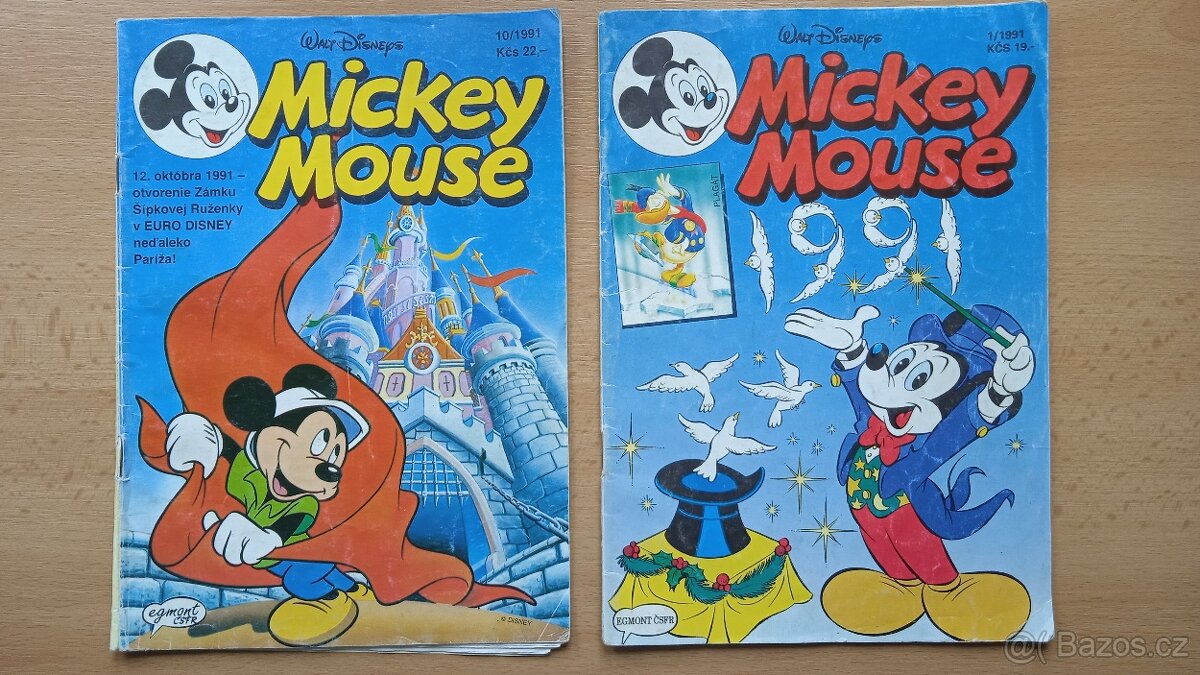 Mickey Mouse - komix, celkem 2 ks, rok 1991