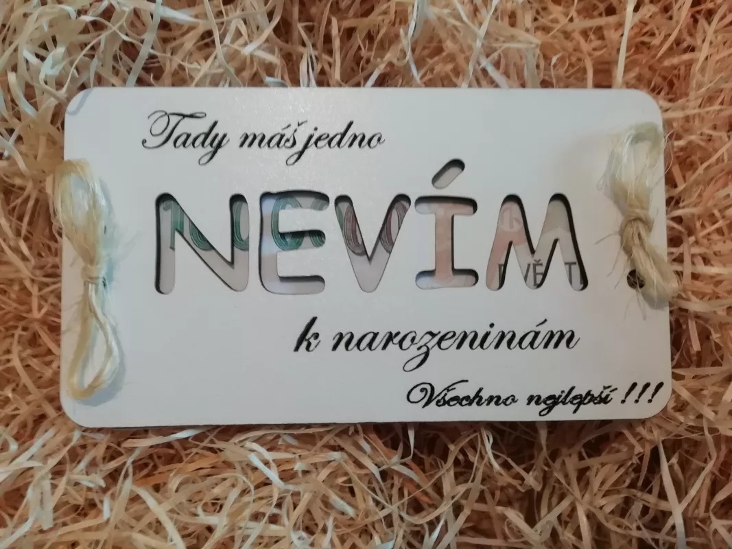 Přání k narozeninám, obálka na peníze k narozeninám