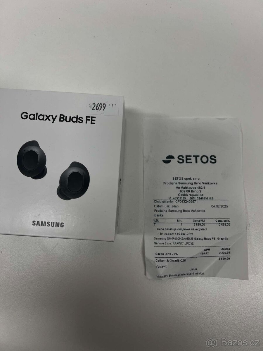 Samsung Galaxy Buds FE grafitová