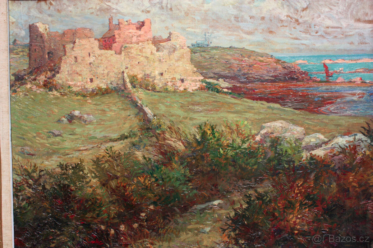 Ernest Jean Chevalier 1862-1917, olej karton 63x78 + rám