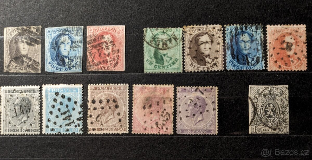 Známky Belgie r.1858-1866 | NazdarBazar