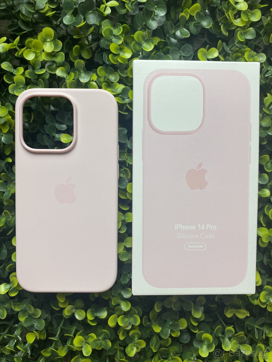 Růžový silikonový kryt na Apple iPhone 14 Pro