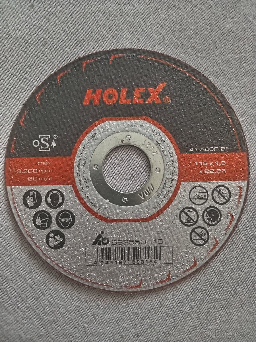 Řezný kotouč Holex 115x1,0