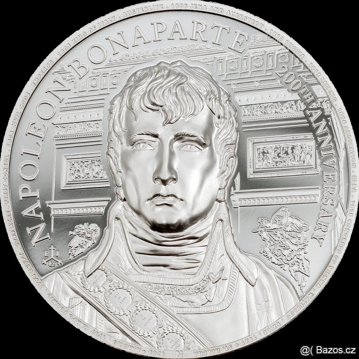 MINCE 1 OZ NAPOLEON BONAPARTE 200. VÝROČÍ ÚMRTÍ, EMISE 2021