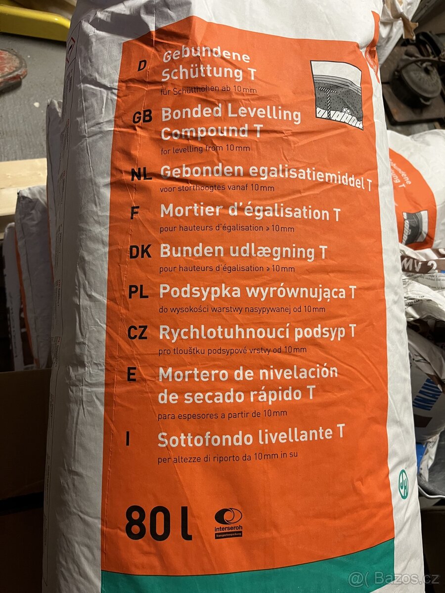 Podsyp vyrovnávací rychletuhnoucí fermacell 80l- 3,5pytle