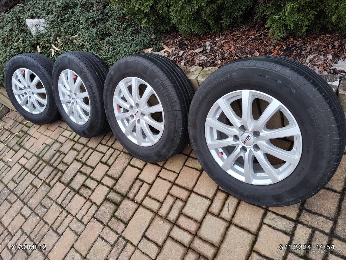 Kola rozteč 5x105 včetně pneu 205/70 R16