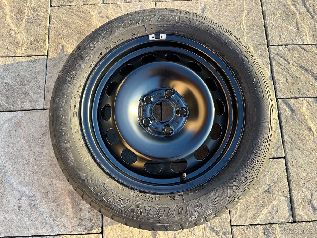 Plechový disk s pneu Dunlop 5x112 205/55/16 91V