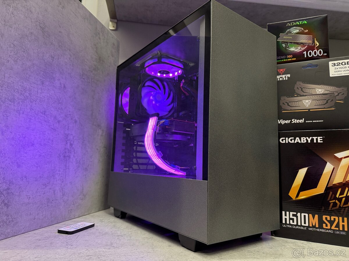 Herní PC i5-10400 / 32GB / RX5700XT / NZXT / 1TB nvme / RGB