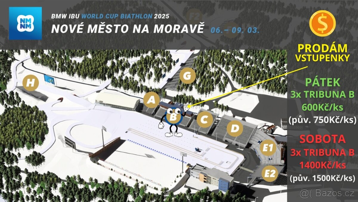 BIATLON SP Nové Město na Moravě - vstupenky pátek a sobota