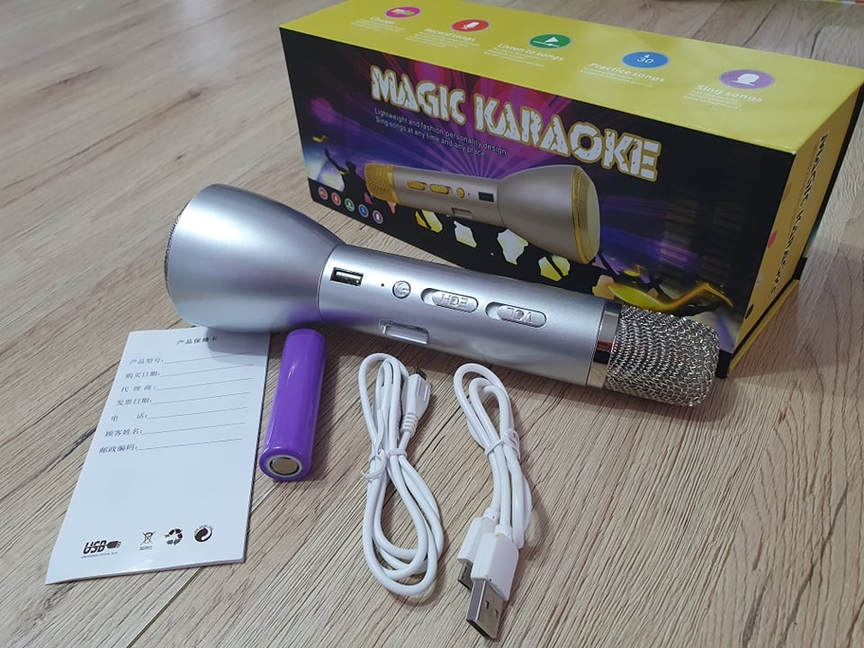 Mikrofon Karaoke bezdrátový bluetooth+reproduktor