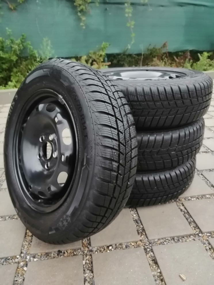 Zimní pneu Barum Polaris 5 165/70 R14  4x 8mm vzorek s disky