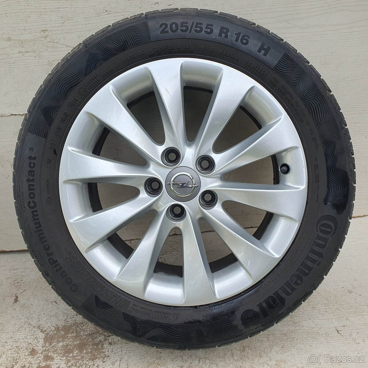 Alu Opel 16" 5x110, letní Continental 205/55R16