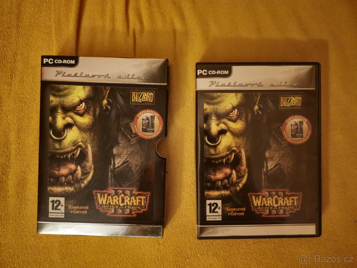 PC hra, Warcraft 3 + datadisk v češtině, nové