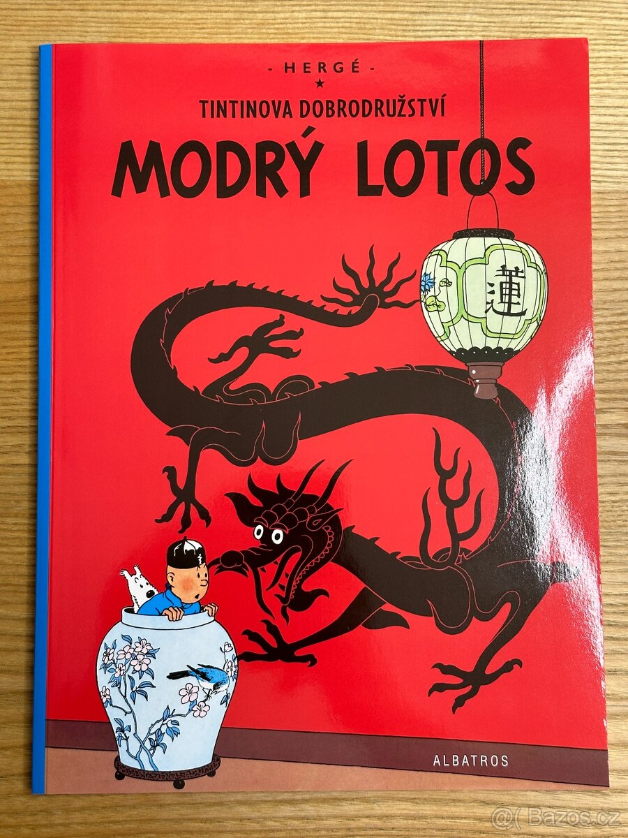 Tintin komiks Modrý lotos - NOVÝ, nečtený