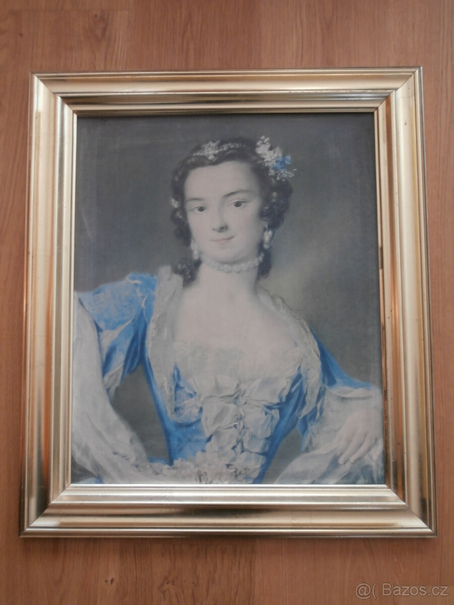 R. CARRIERA obraz RITRATTO DELLA BALLERINA BARBARA CAMPANINI