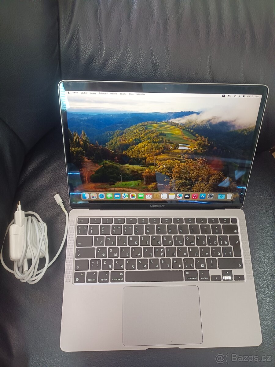 Mac Book Air M1, 2020 A2337, nabíječka Apple USB C, 8/256GB