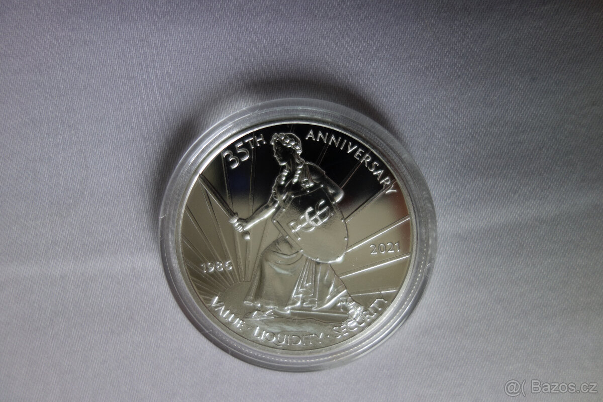 Investiční stříbro: 1 oz mince 35. výročí PCGS