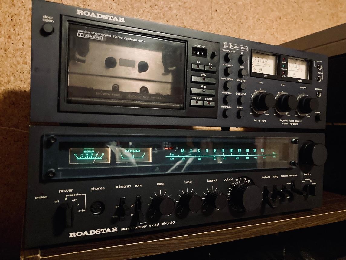 Recivier Roadstar + tape deck - Sansui