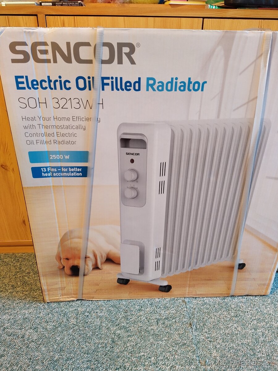 Olejový radiátor SENCOR SOH 3213WH - 2500W (nový)