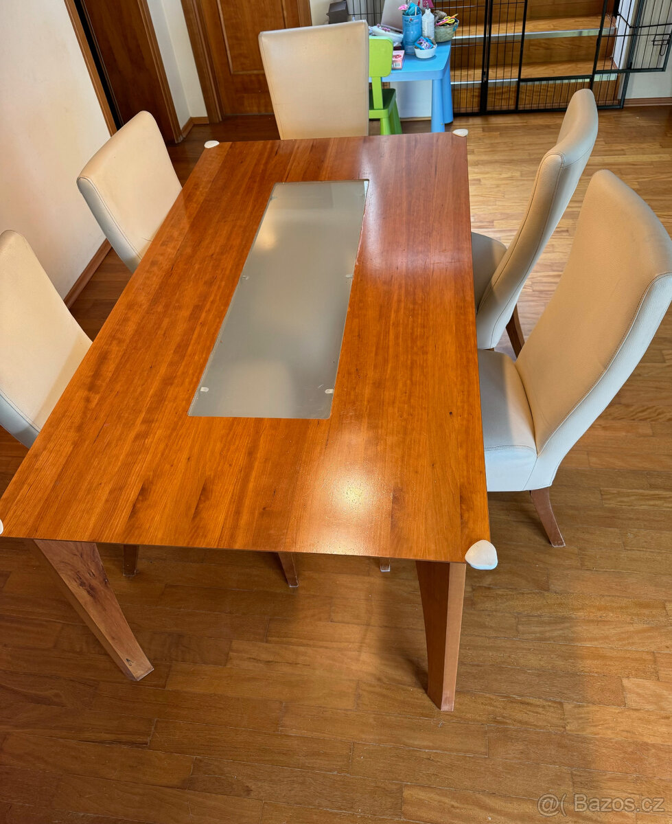 jídelní stůl 6x židle- americká třešeň