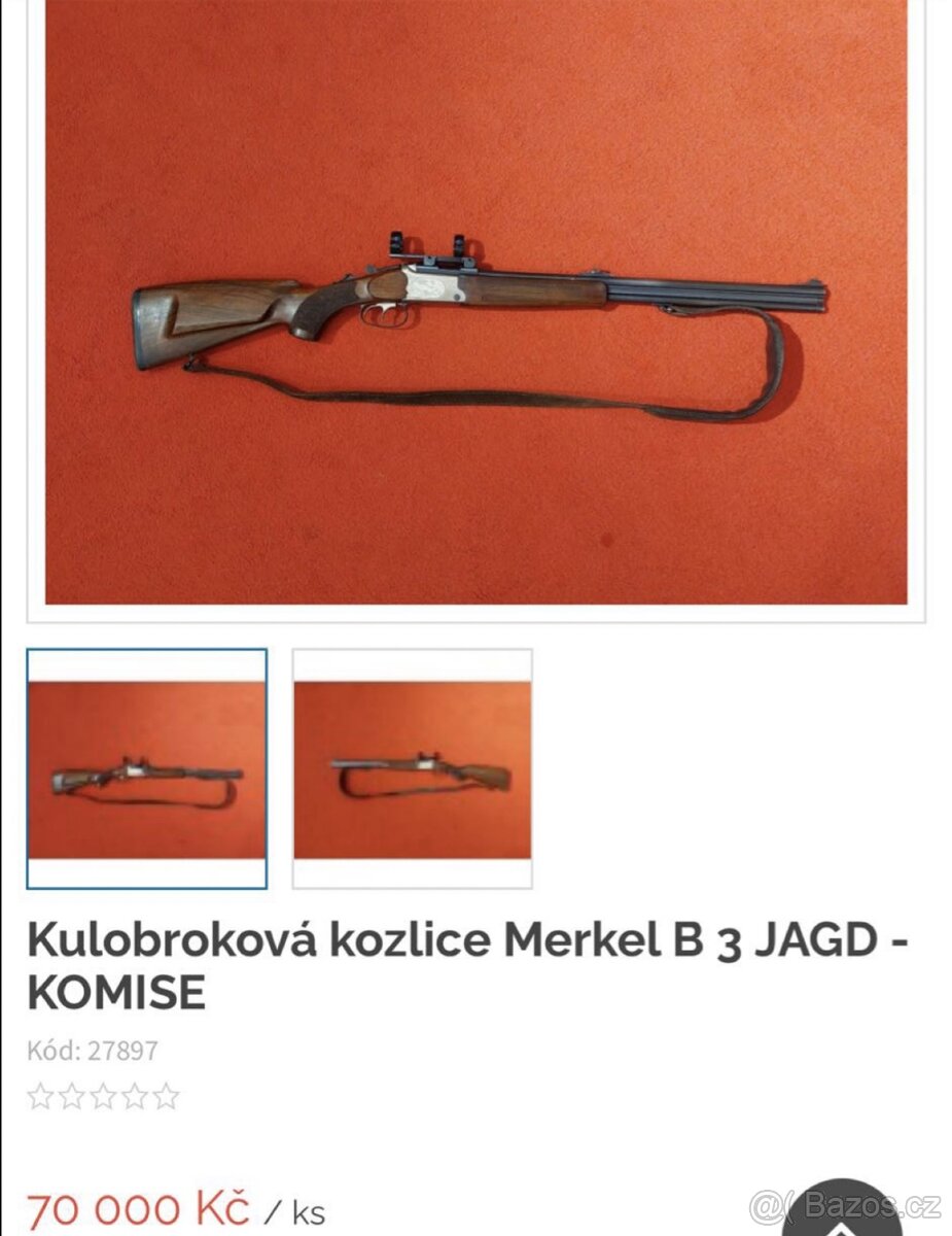 Kulobroková kozlice MERKEL B3 JAGD