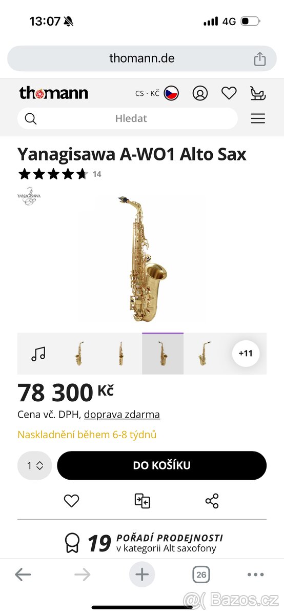 Yanagisawa A-WO1 alto Sax