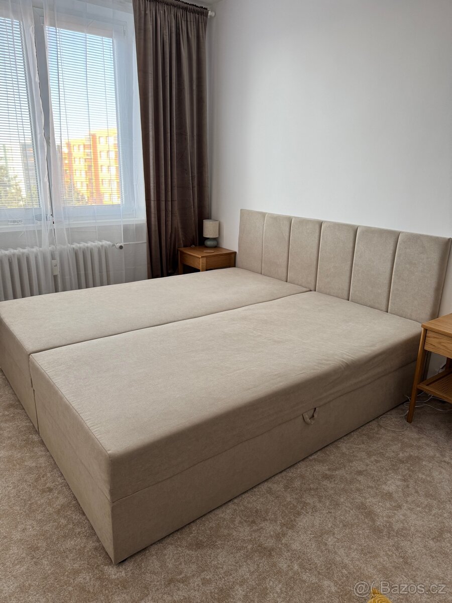 boxspring postel 180x200 s úložným prostorem