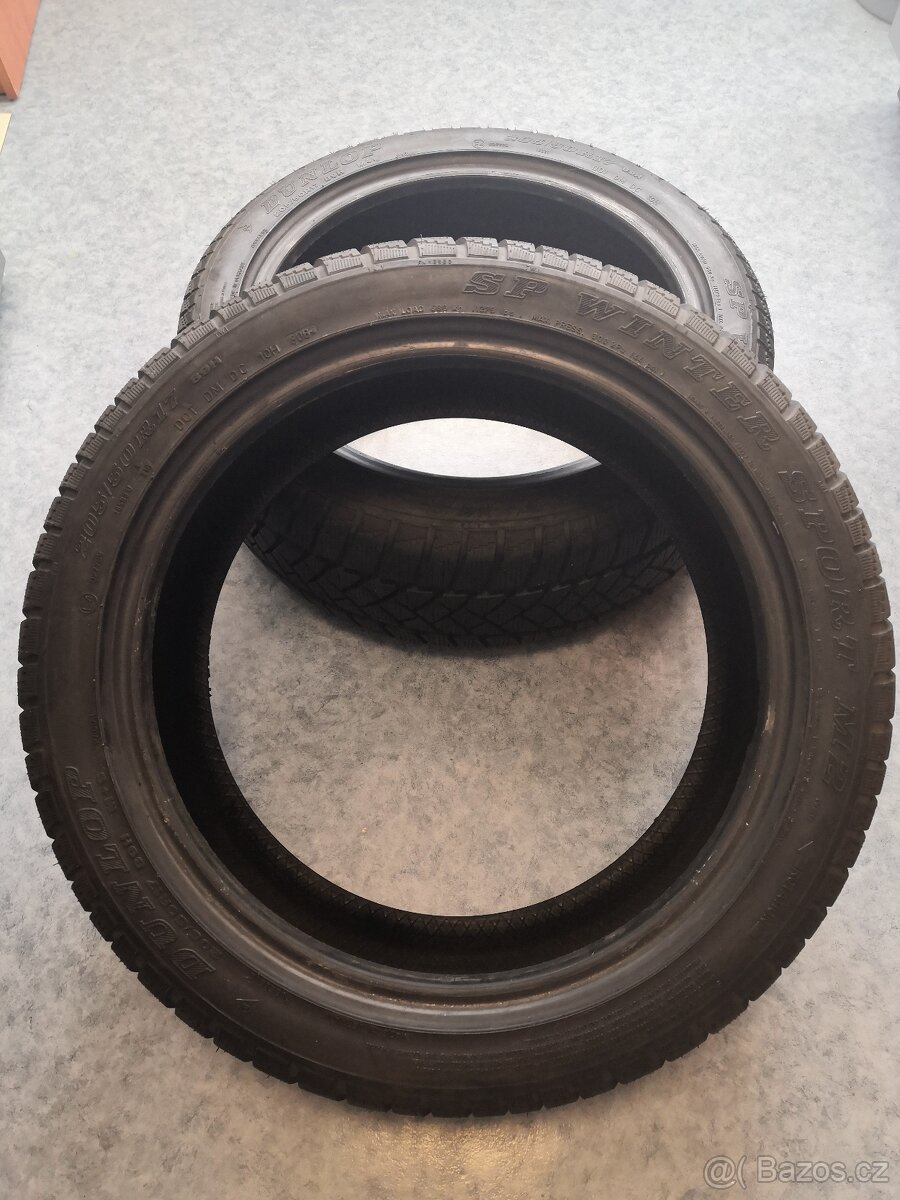 Zimní pneu 2ks DUNLOP 205/50 R17 89H vzorek 8mm