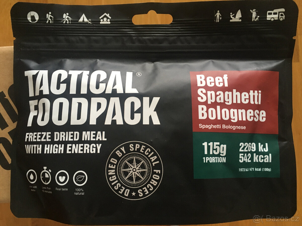 Tactical foodpack - špagety s hovězím, 26ks