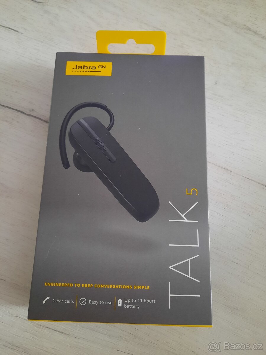 Handsfree Jabra Talk 5, čené barvy, nový nepoužitý