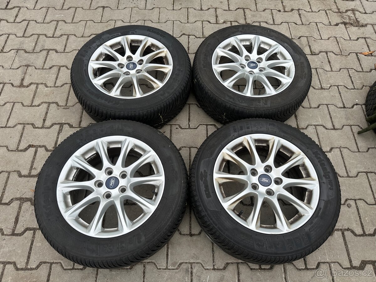 4x al kola 5x108, TPMS + pneu zimní 205/60 R16