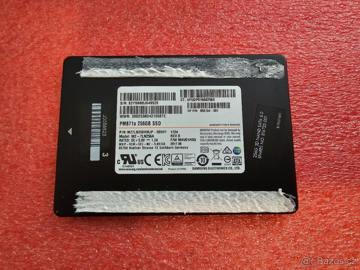 SSD Samsung PM871a 256GB - 540/520MB/s