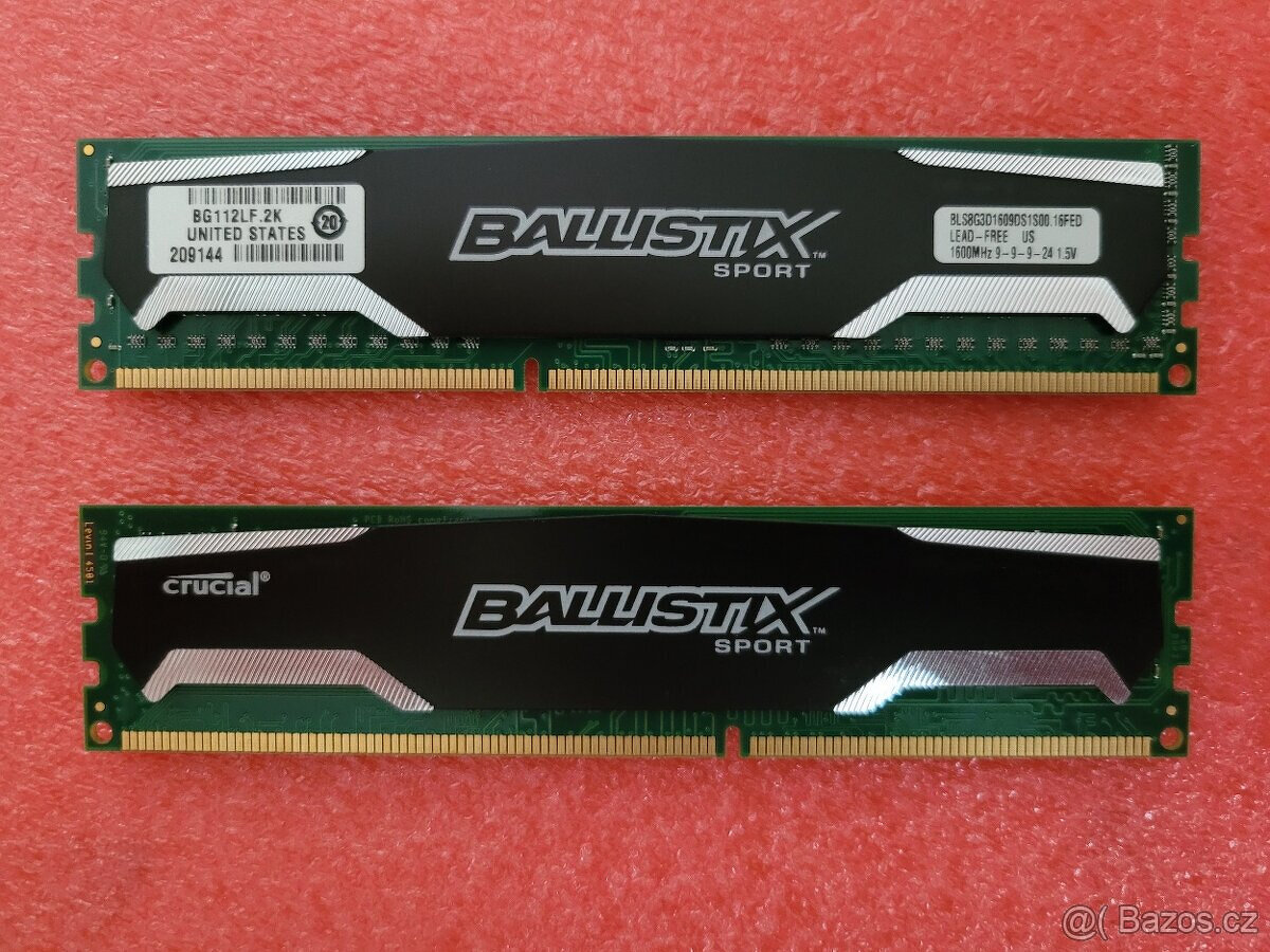 Crucial Ballistix Sport Series DDR3 16 GB 1600MHz CL9