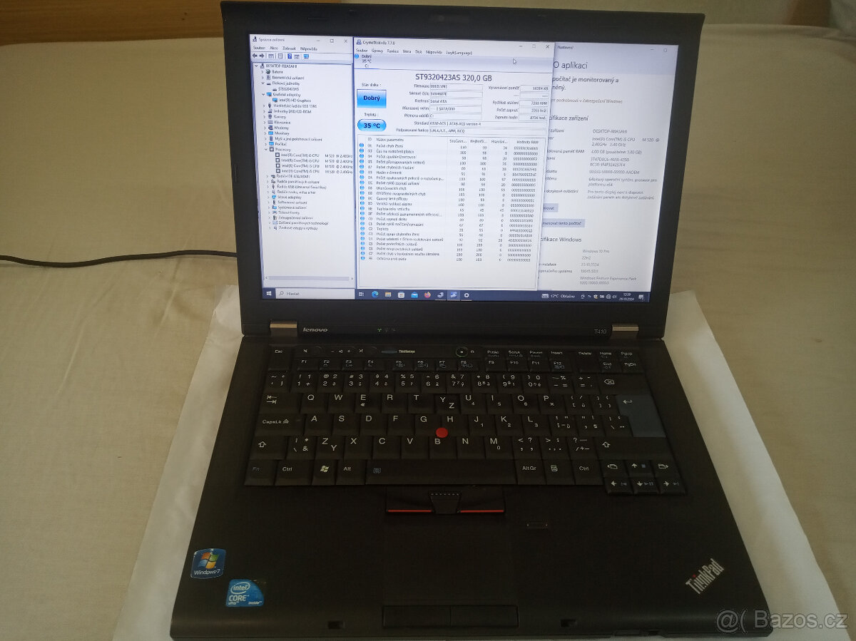 LENOVO THINKPAD T410 (svižný i5, 4GB, OK bat., Win10, HD vid