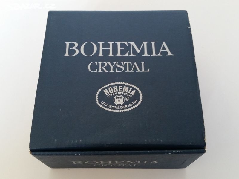 Bohemia Crystal dóza na cukr cukrovar Dobrovice tvar srdce