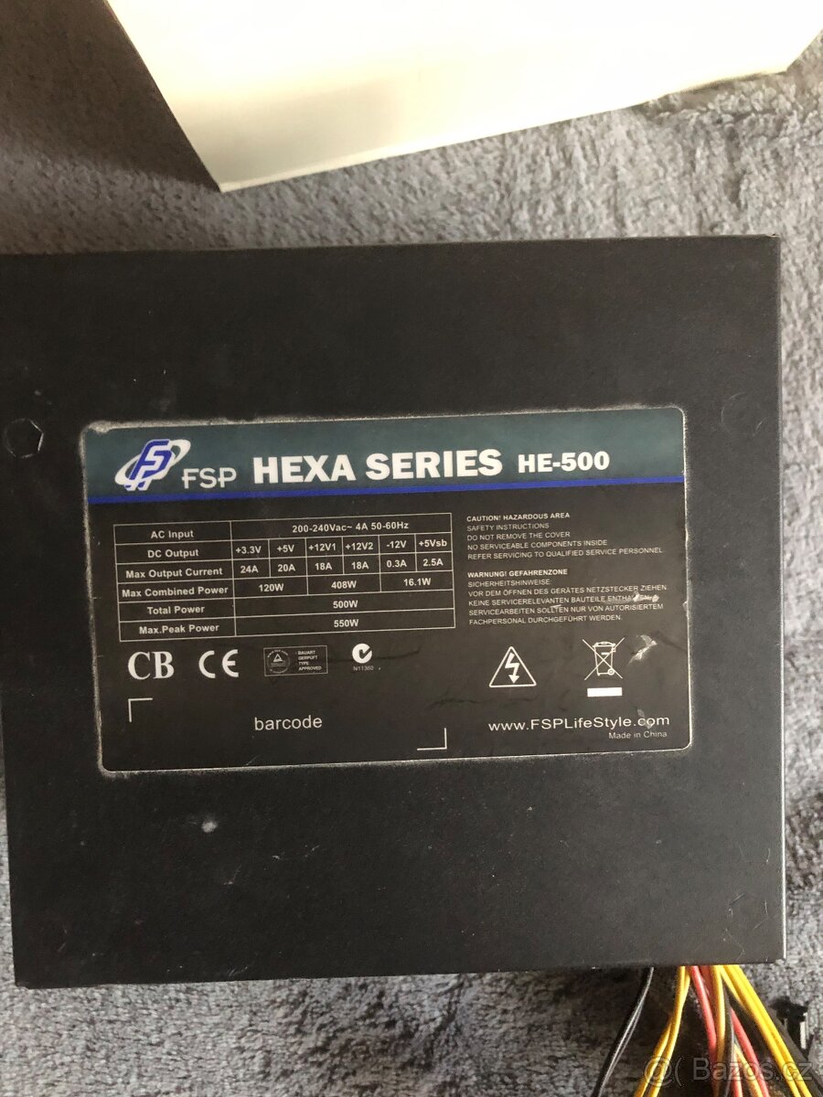 Zdroj FSP Hexa 500W