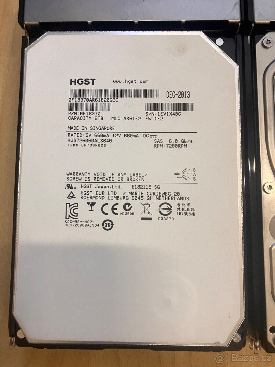 Prodam 6TB SAS HDD