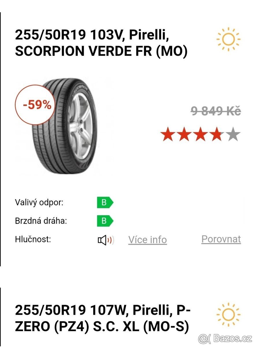 Letní pneu Pirelli Scorpion Mercedes