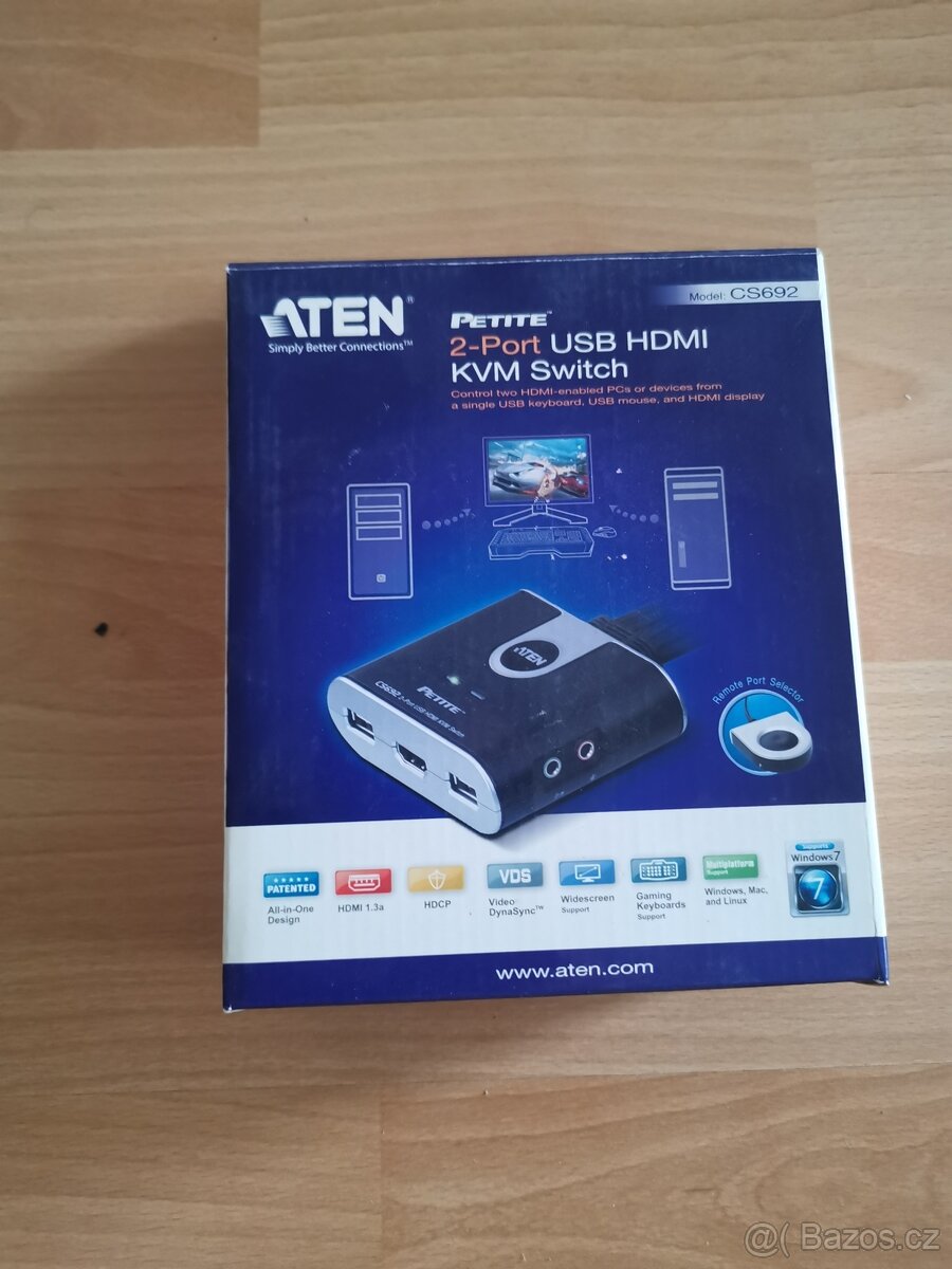 ATEN CS692-port HDMI KVM USB2.0 mini, audio, 1.2m kabely, DO