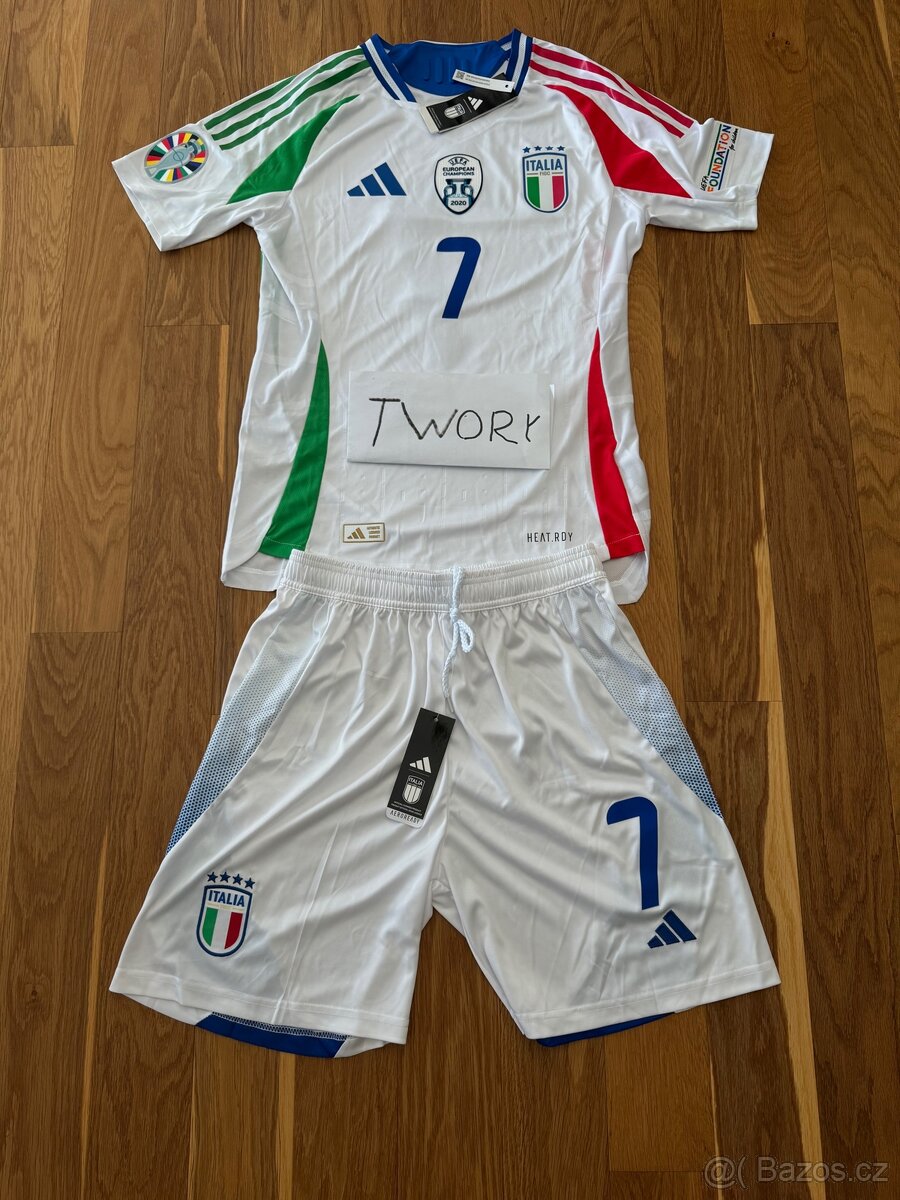 Adidas Italy Away Set 2024 Chiesa #7 - Player Version