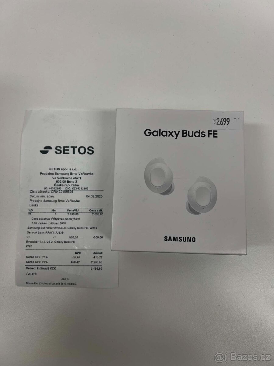 Samsung Galaxy Buds FE bílá