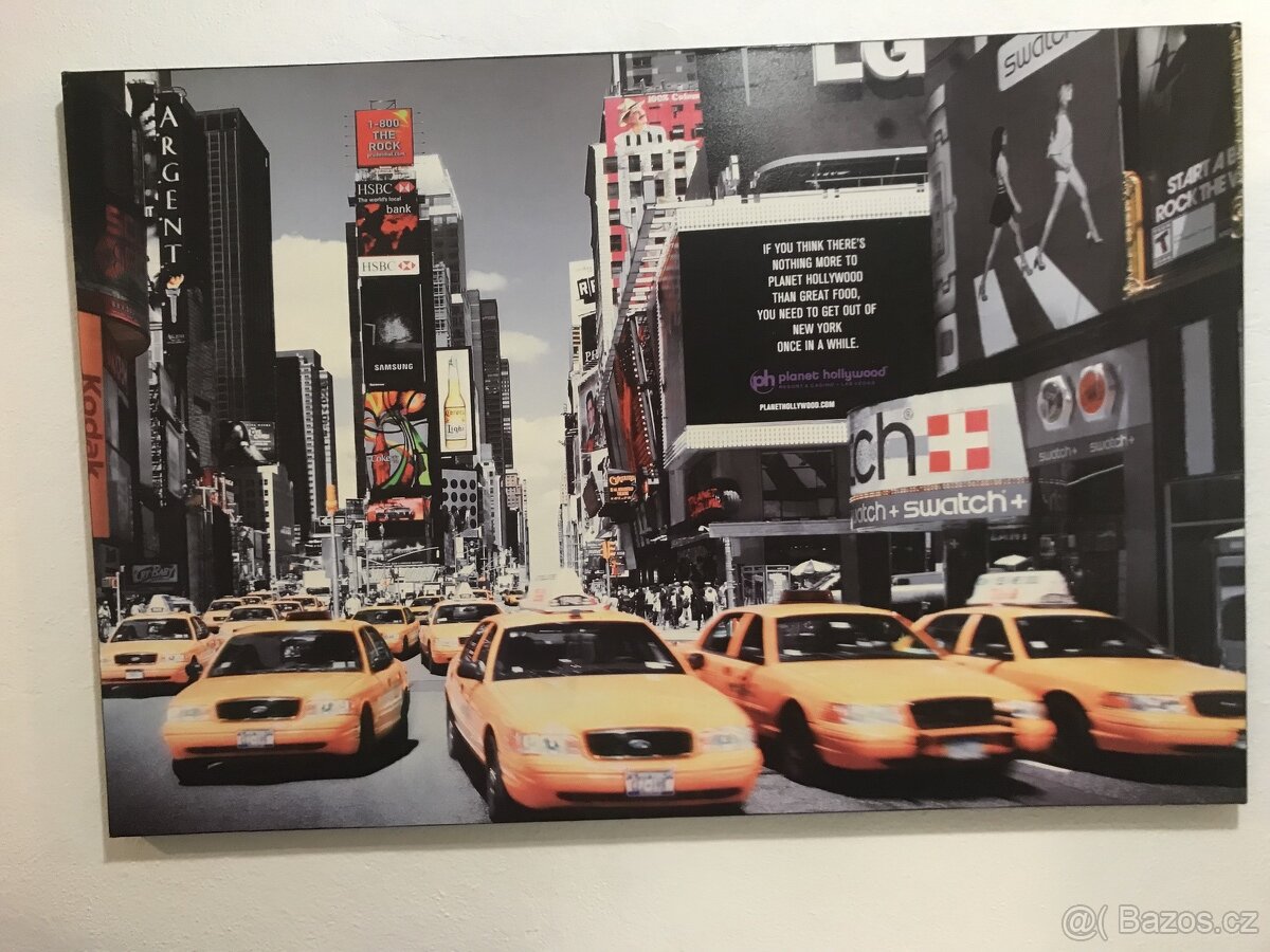 Obraz, New York taxi 100x62