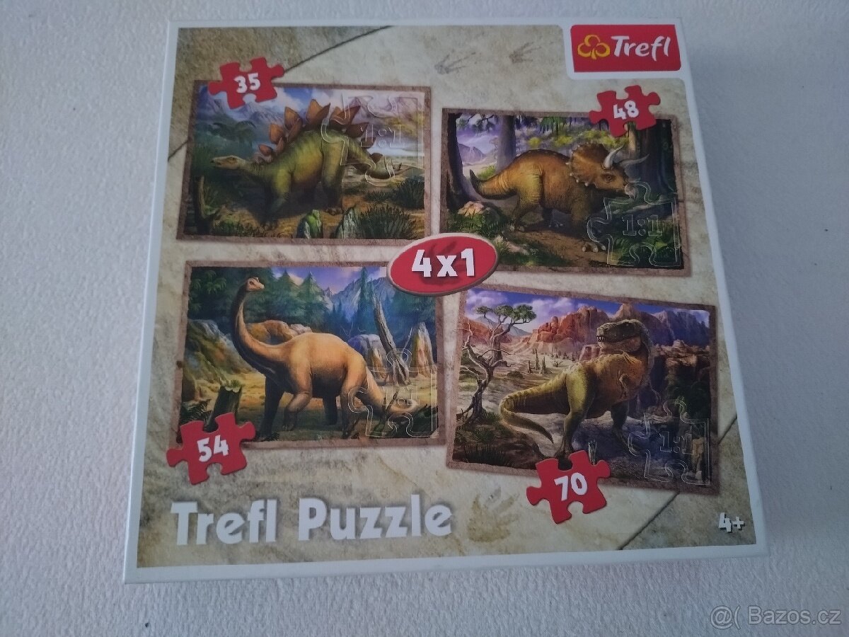 Dinosauří puzzle 4in1