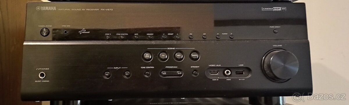 AV Receiver Yamaha RX-V 673 HDMI,7.2,3D,4K; jako novy