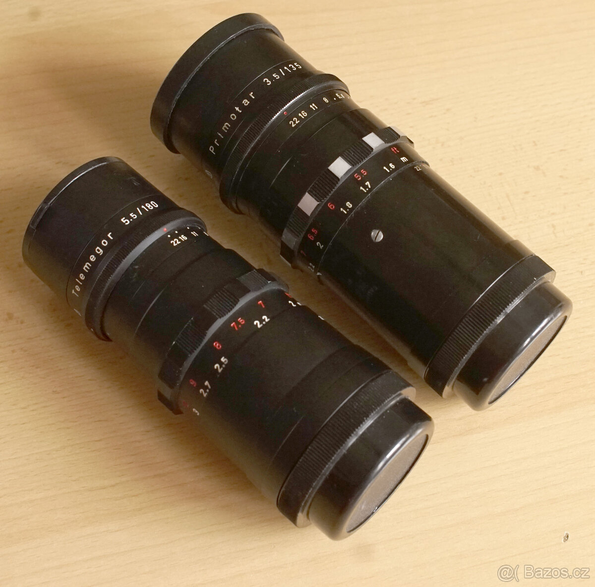 Meyer Optik Primotar 135/3,5 a Telemegor 180/5,5 (Praktina)