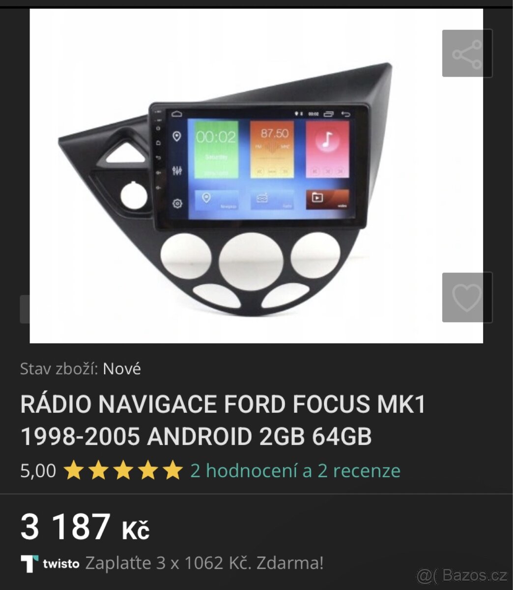 Prodám rádio do ford focus mk1