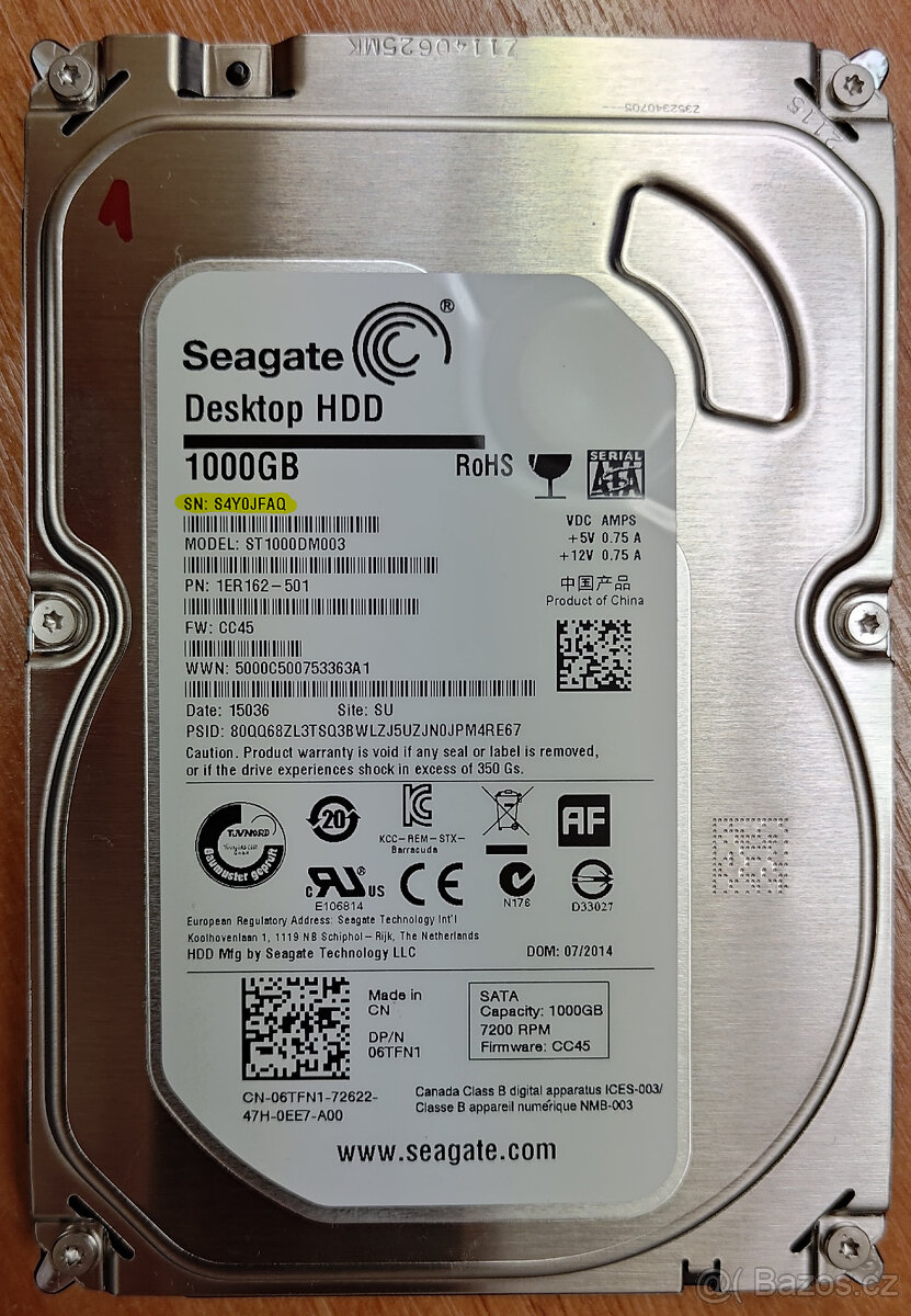 Seagate 3.5" HDD - 1TB -ST1000DM003 #1