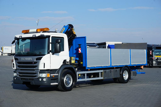 Scania P250 4x2 - valník s hydraulickou rukou Palfinger