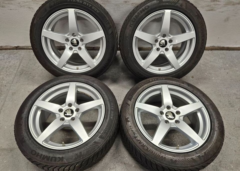 ZIMNÍ KOMPLET ŠKODA 17" 5X112 ET45 + 215/55 R17