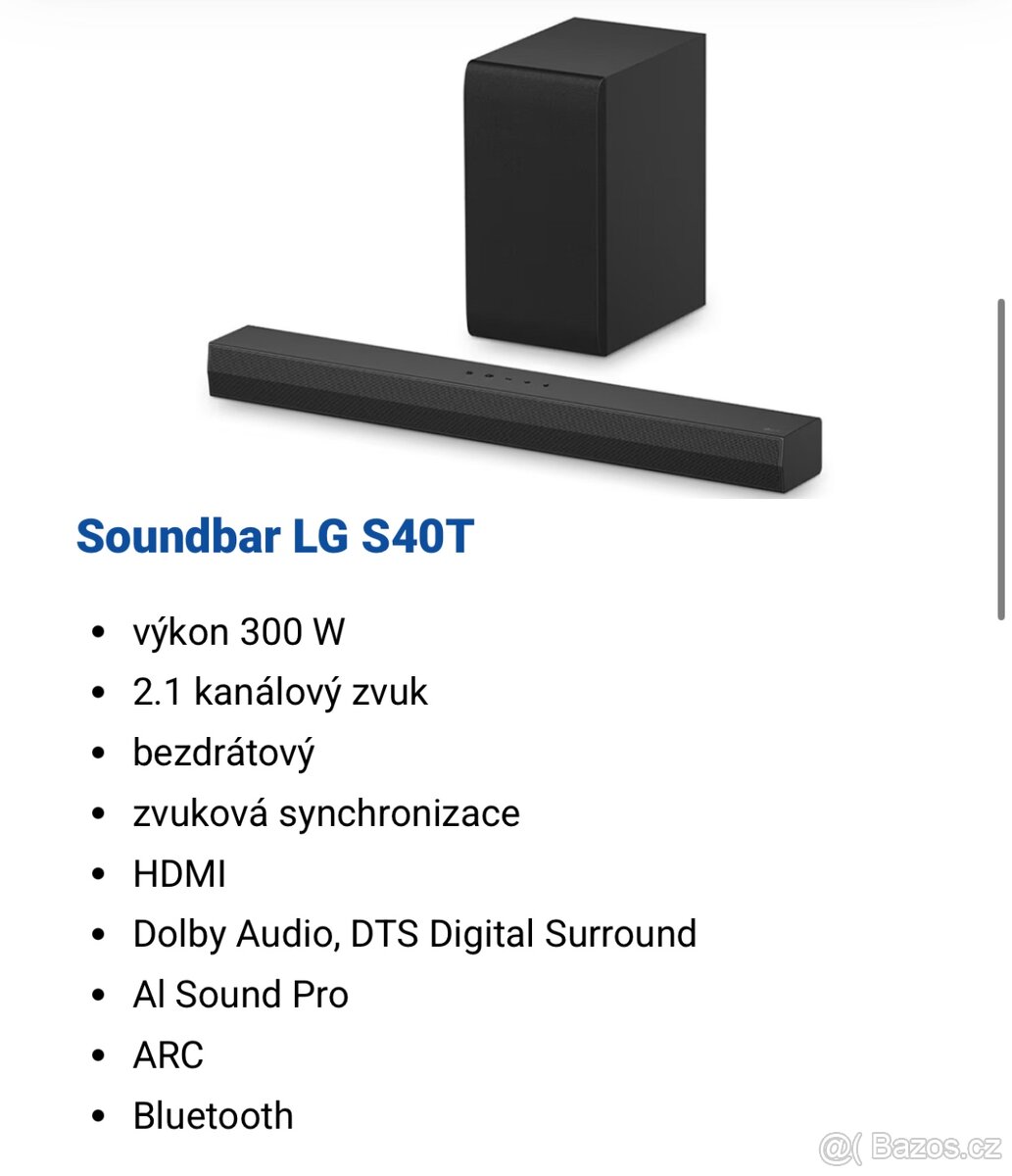 Soundbar LG S40T 300W